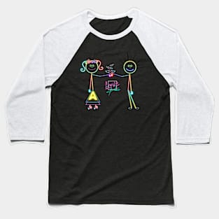 Love Power / Neon Illustration Baseball T-Shirt